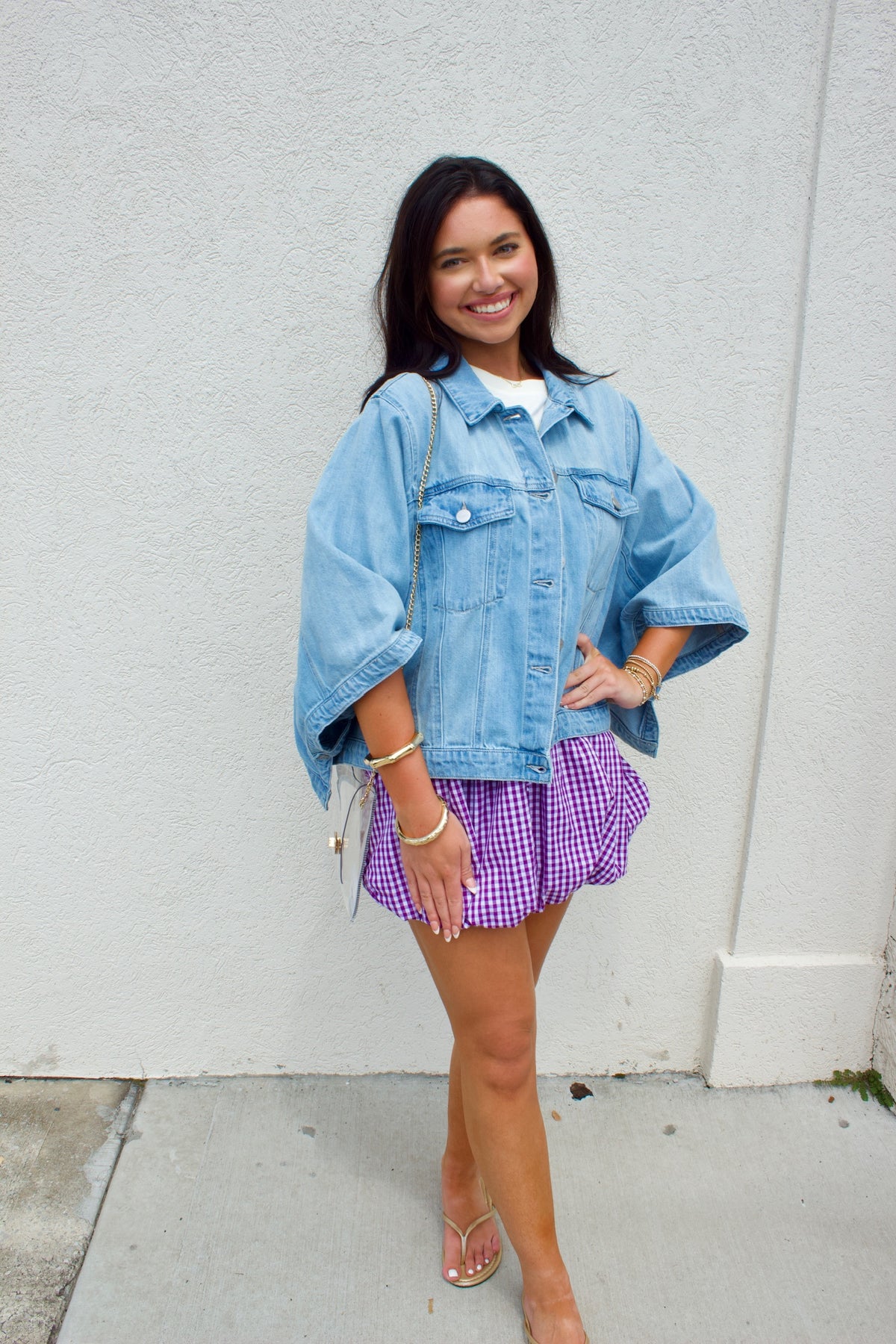GINGHAM BUBBLE SKIRT