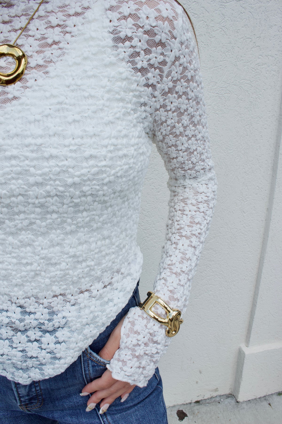 LACE TURTLENECK