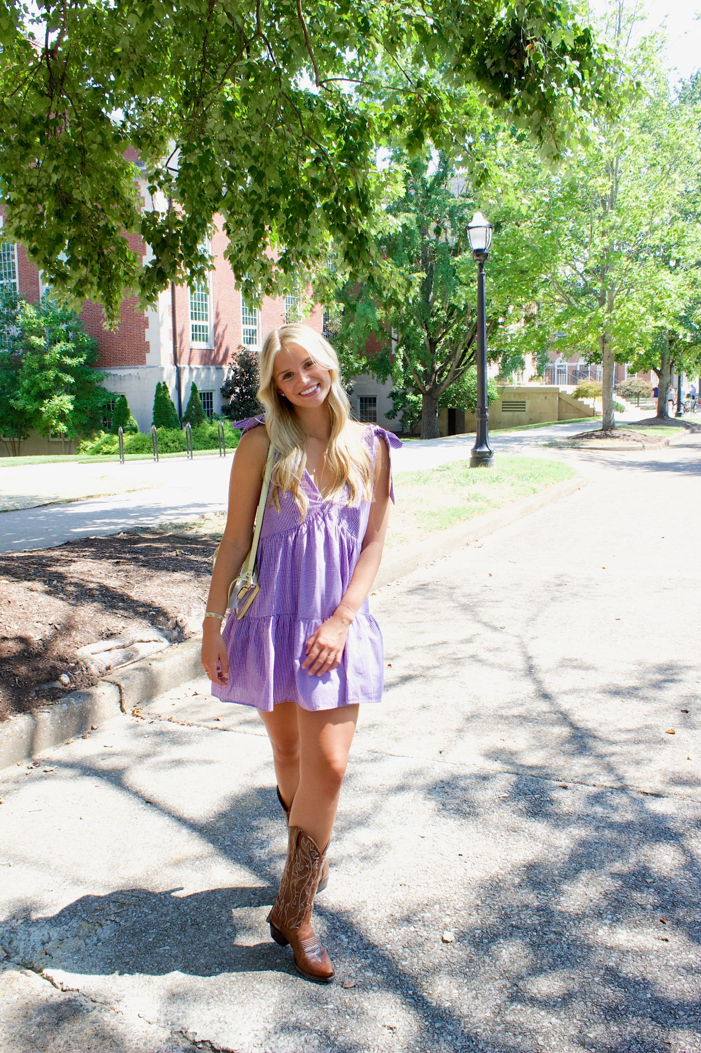 SOUTHERN SNAP GINGHAM DRESS