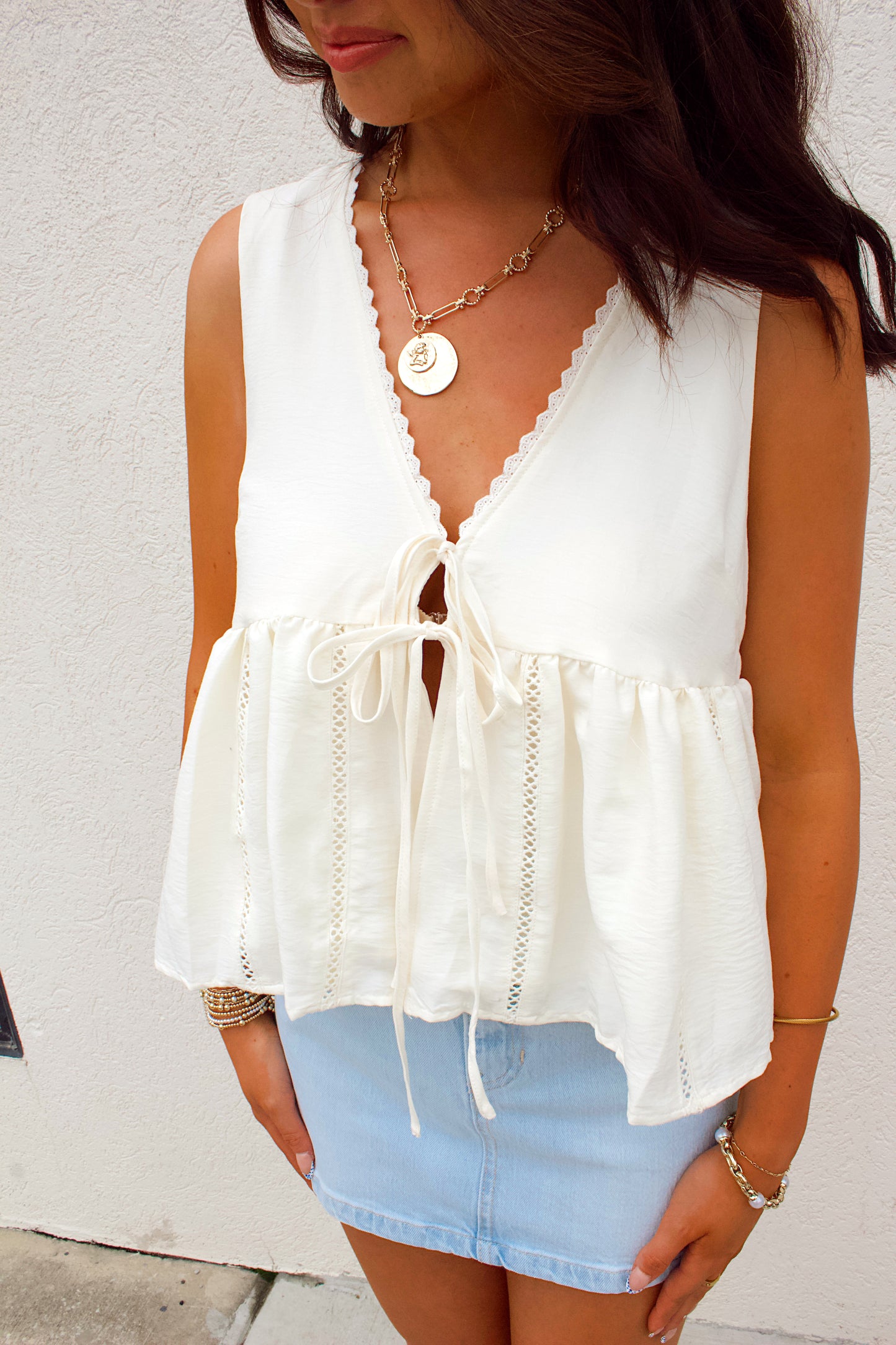 HONEYSUCKLE TIE TOP