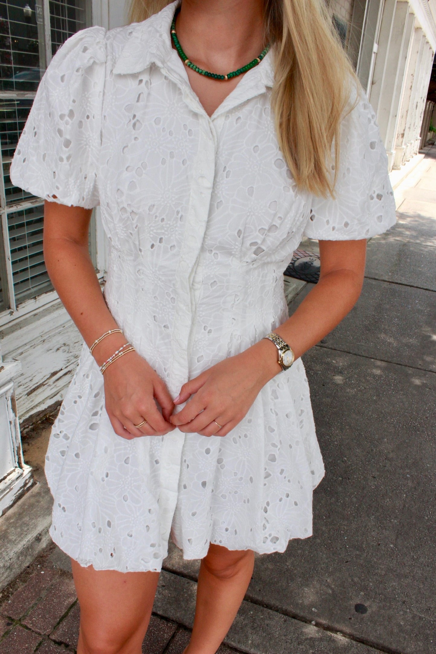 CANDI EYELET DRESS
