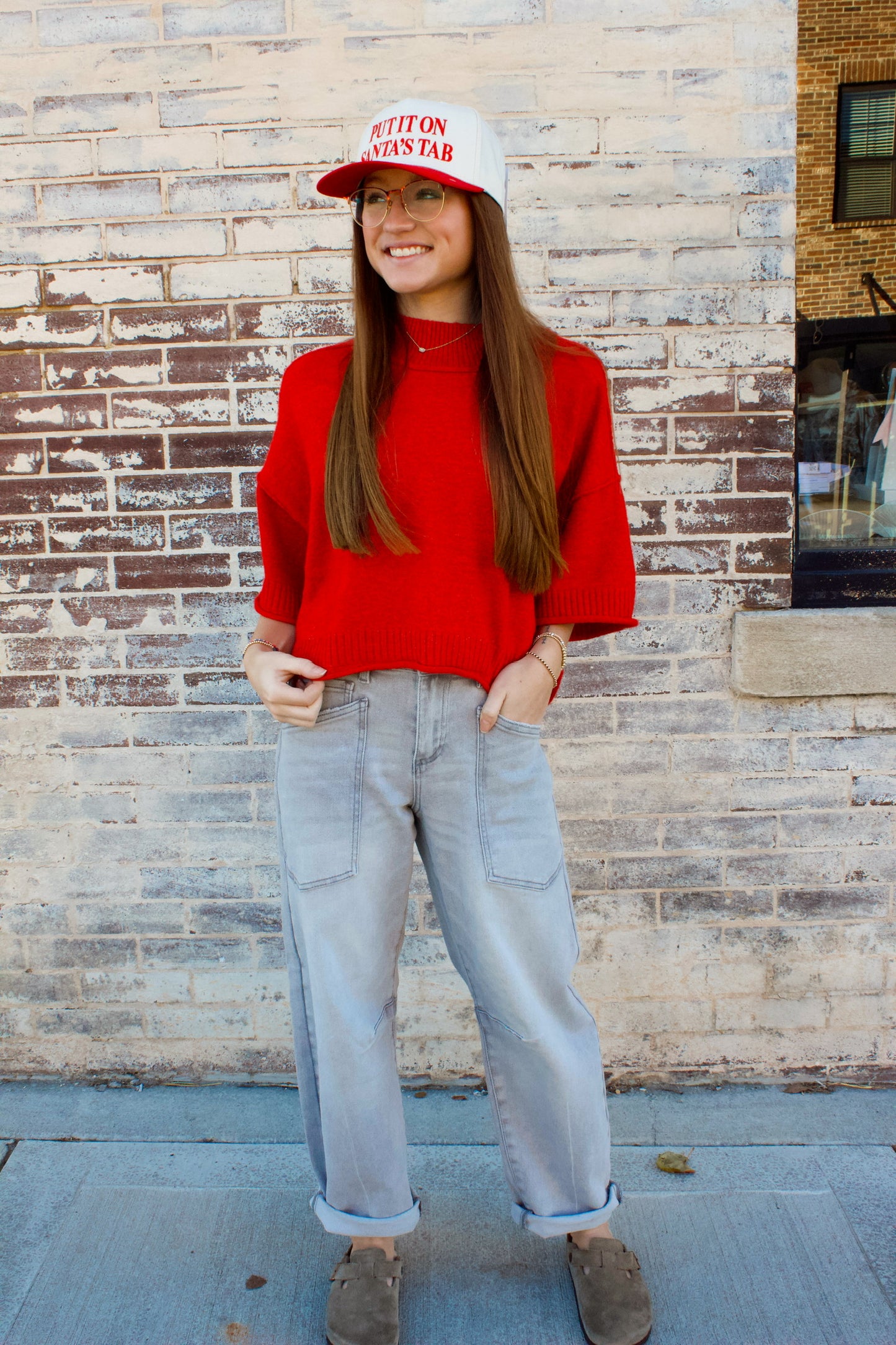 LIGHT GREY BARREL JEAN