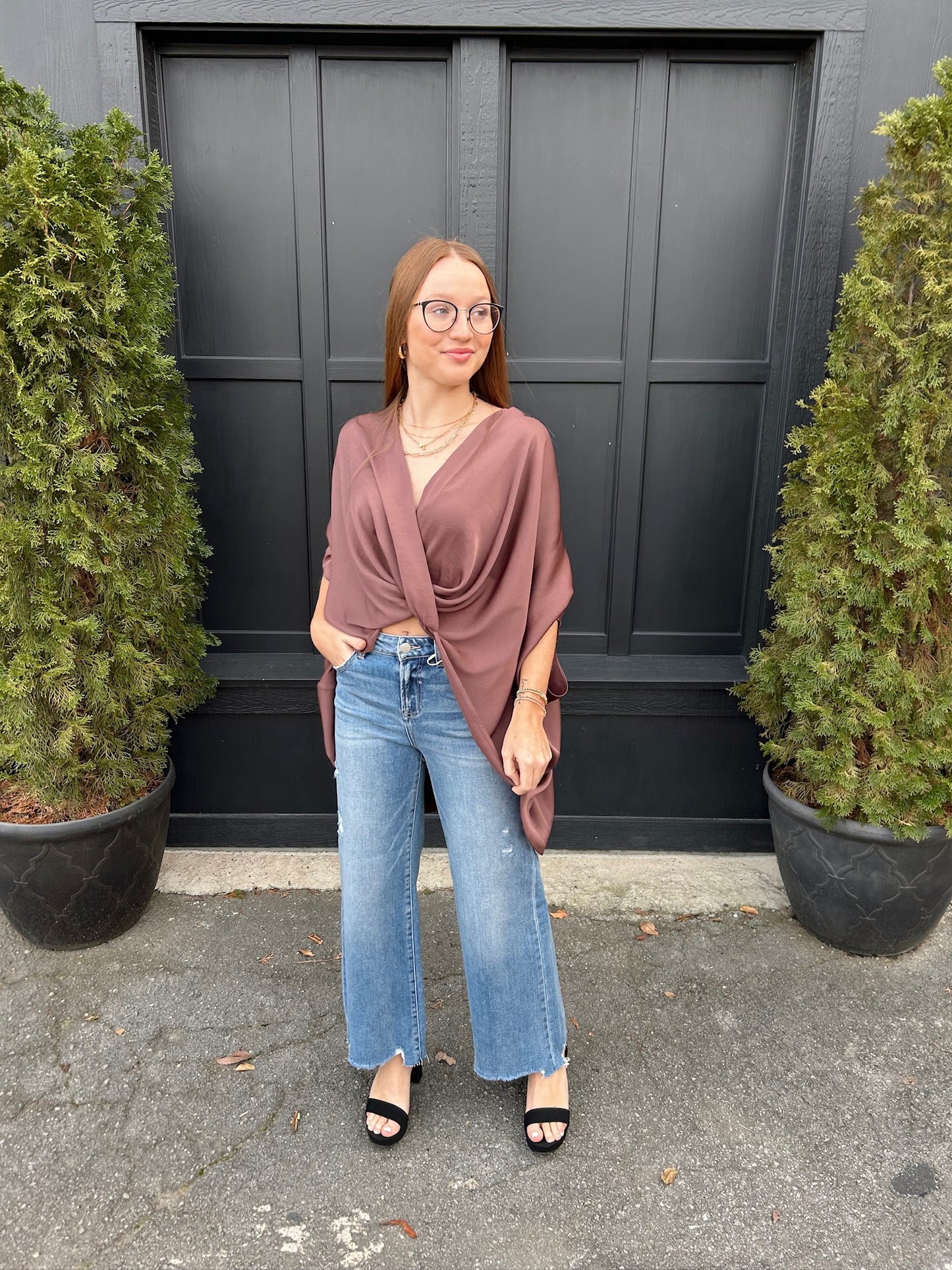 12 SOUTH SILK TOP