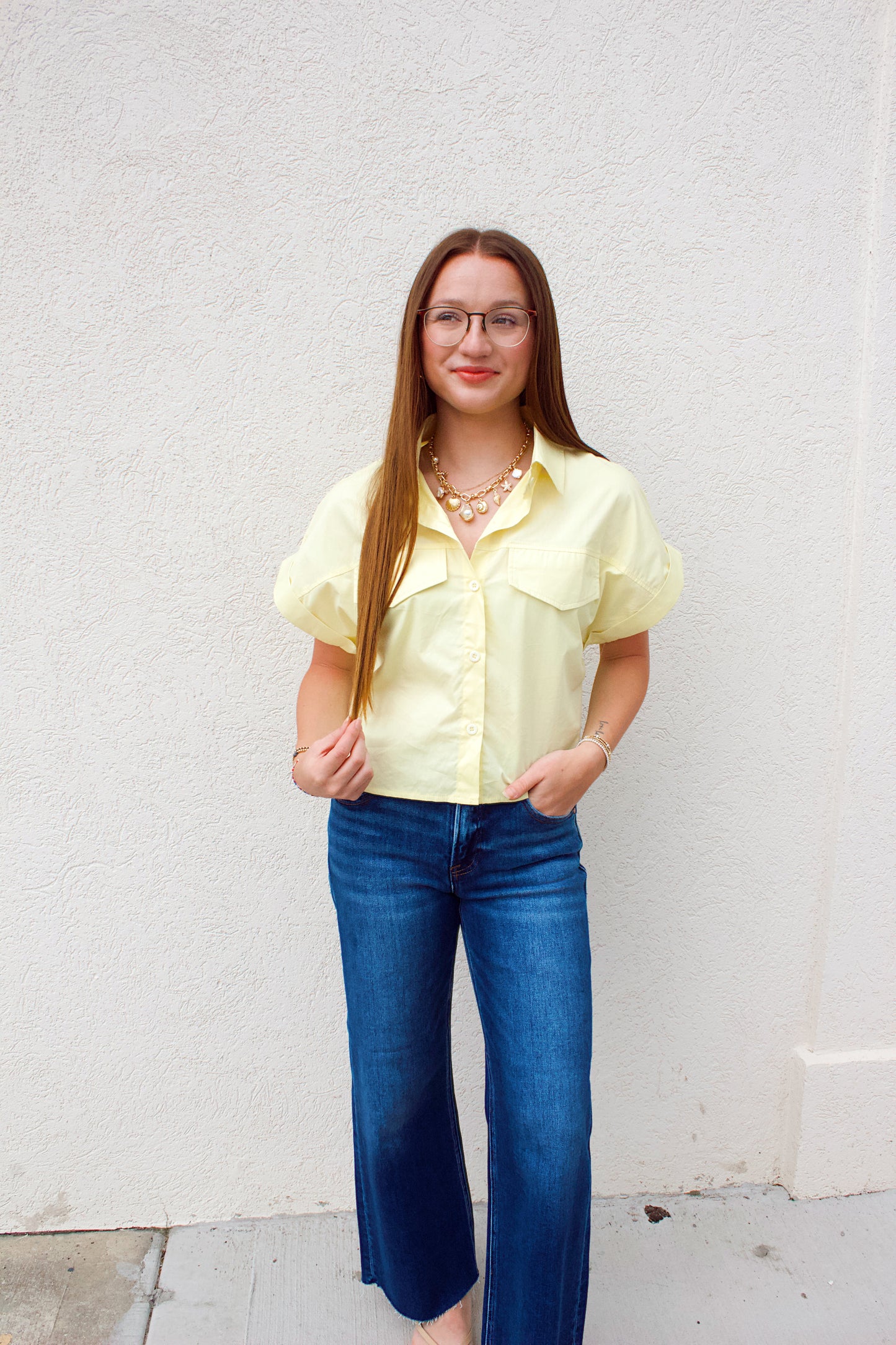 **CROP BUTTON UP**