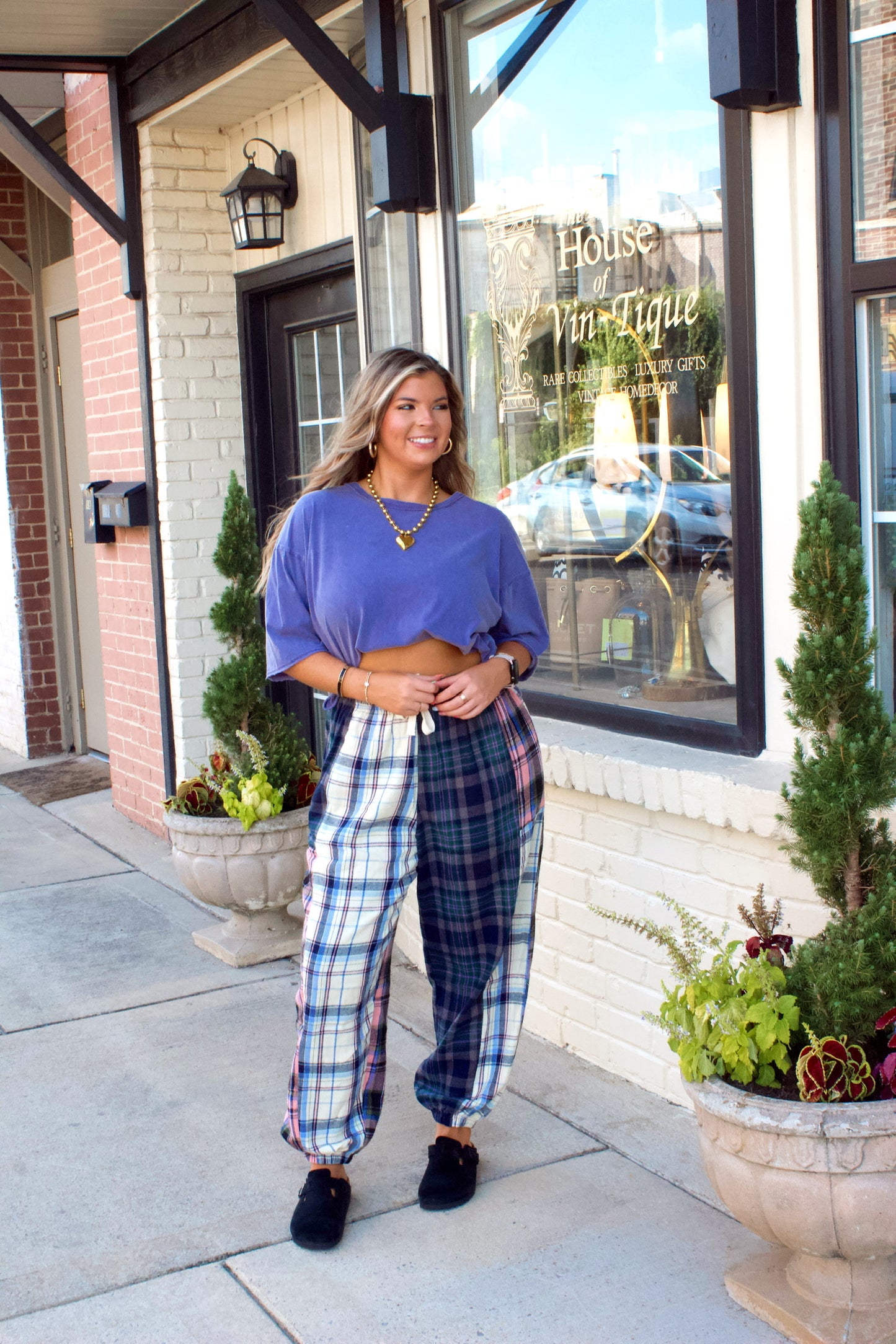 MULTI COLOR PLAID PANT