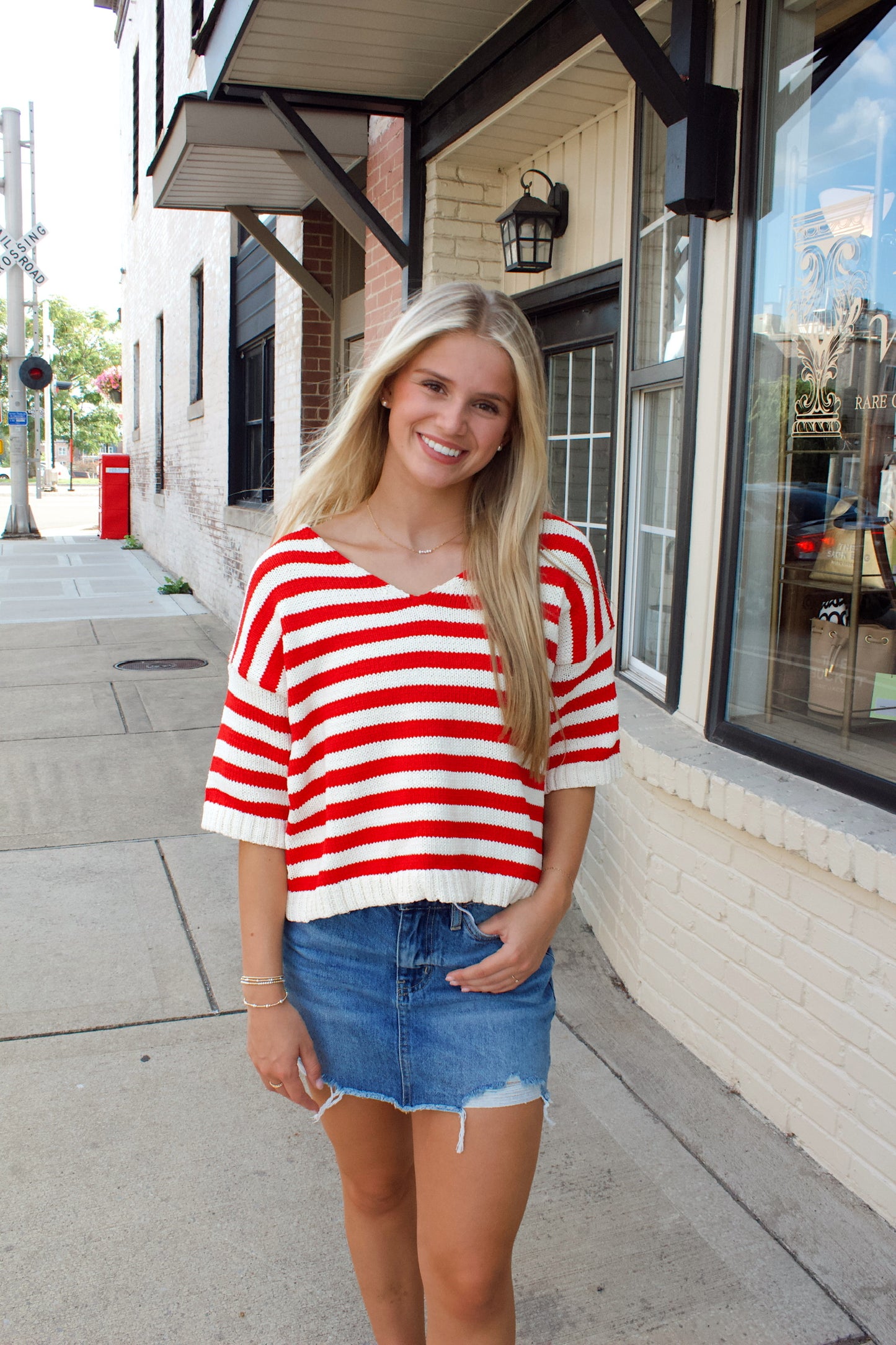 SUNDAY STRIPE SWEATER