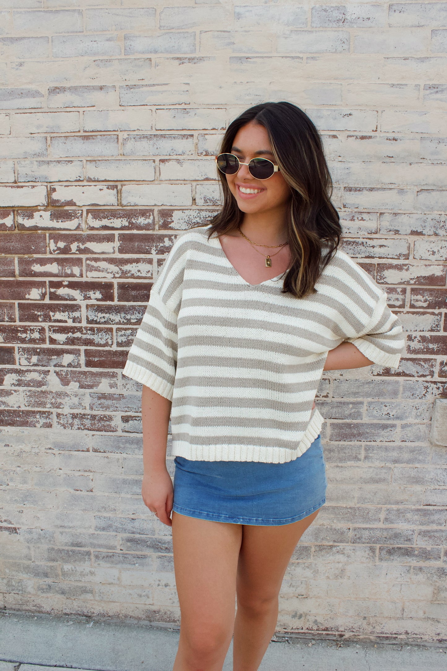 SUNDAY STRIPE SWEATER