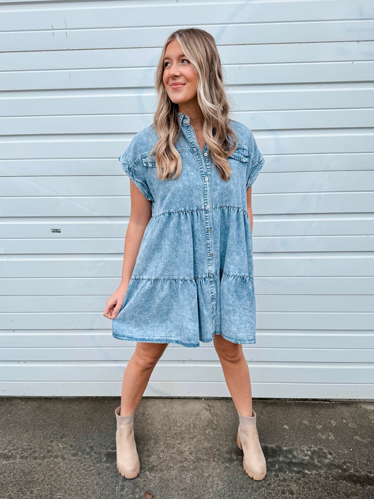 SUNNY SIDE UP TIERED DRESS