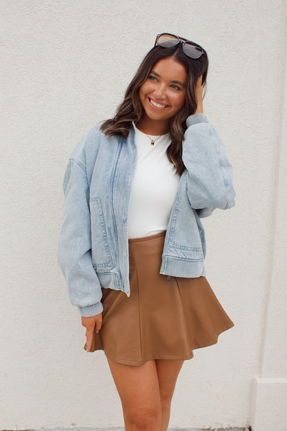 YVETTE LEATHER SKIRT
