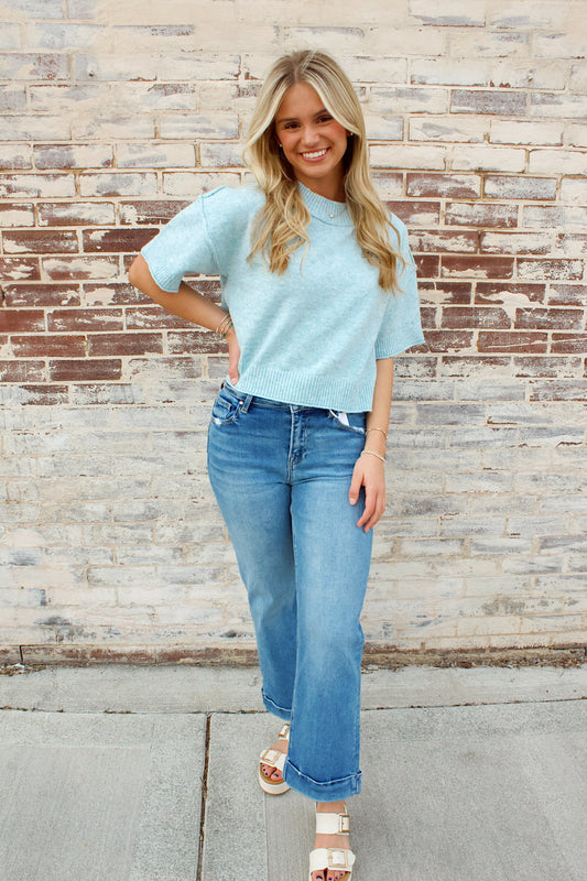 BABY BLUE BLISS TOP
