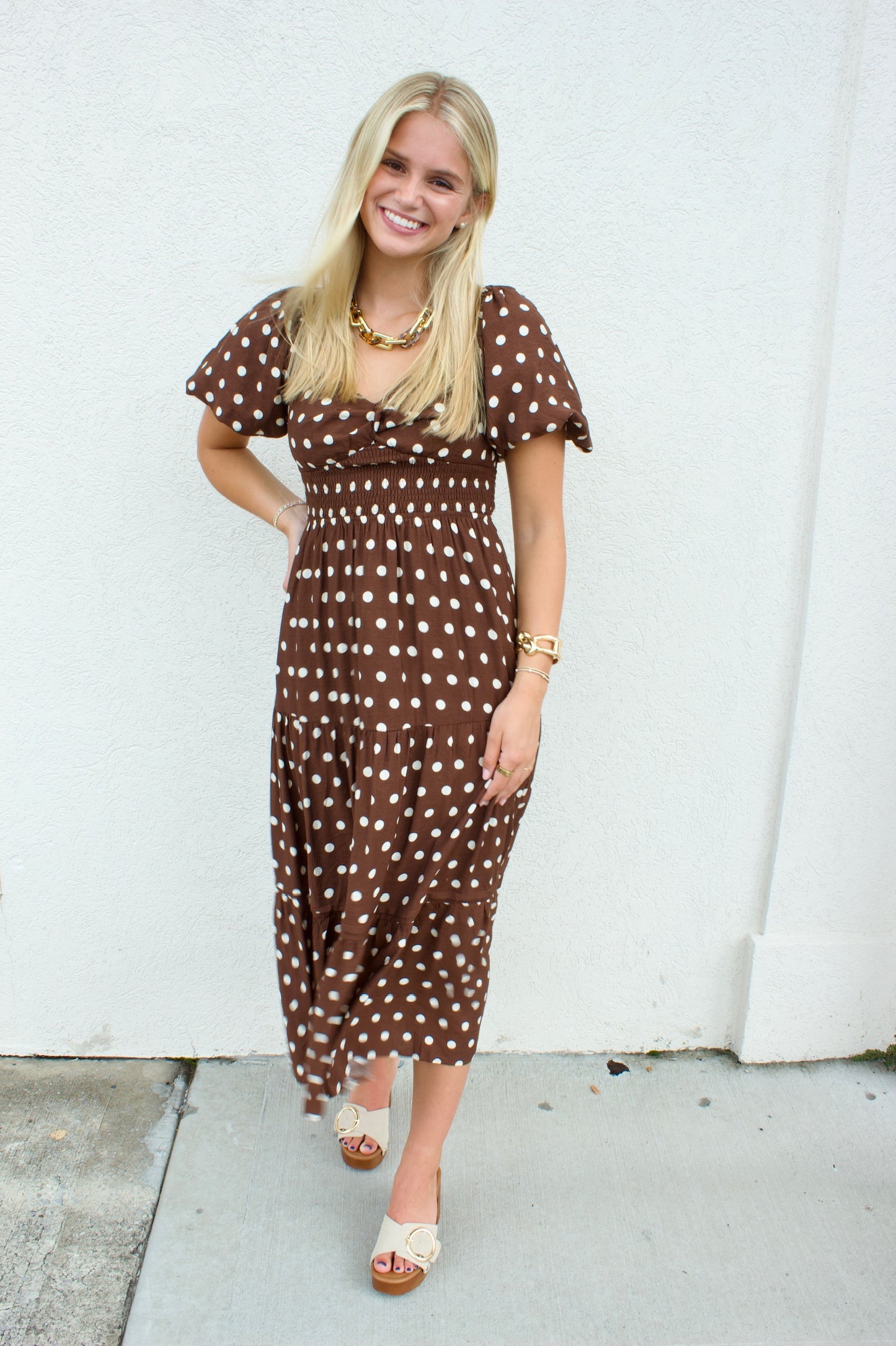 POLKA DOT MOCHA MAXI