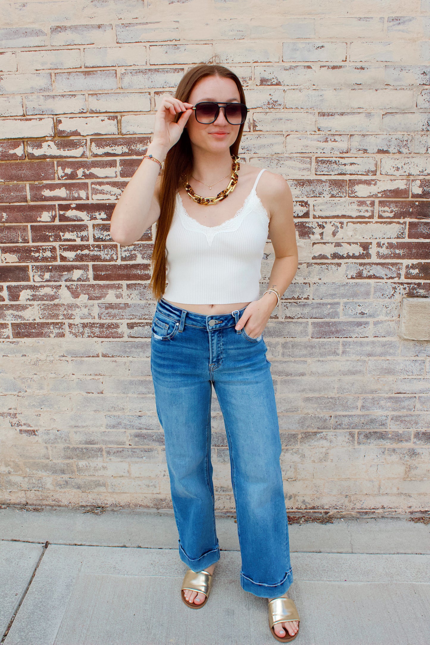 LACE TRIM TANK