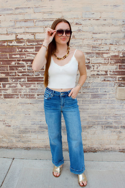 LACE TRIM TANK