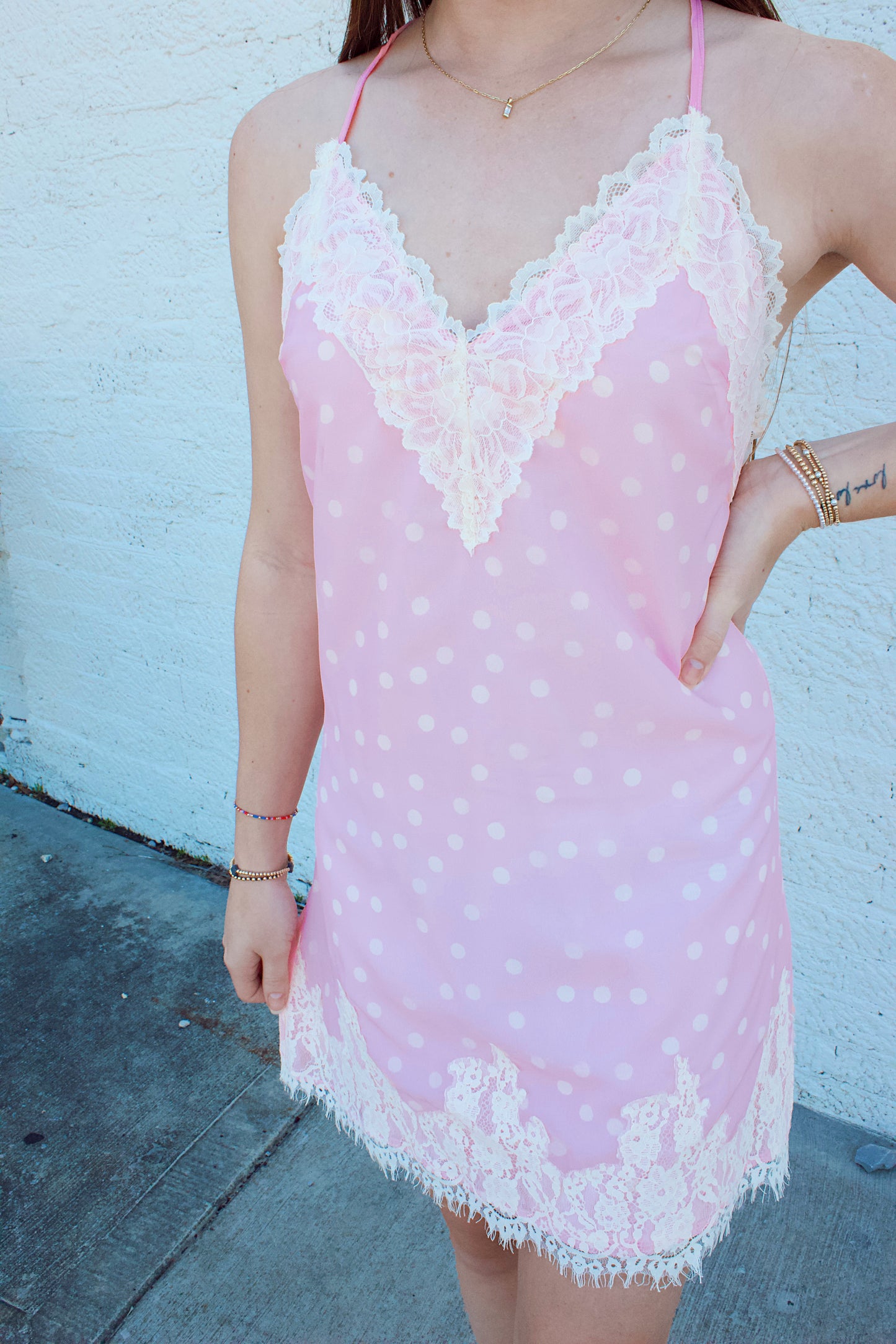 **LOVELY POLKA DOT LACE MINI**