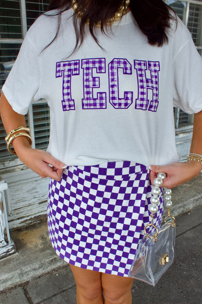 PLAID GAMEDAY TEE