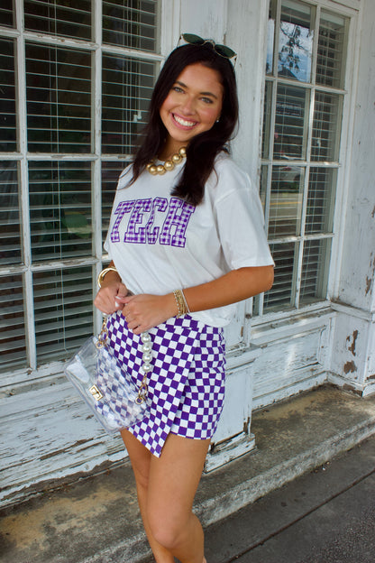 PLAID GAMEDAY TEE