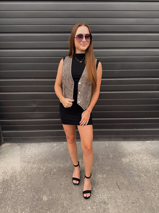 VINTAGE LEOPARD VEST