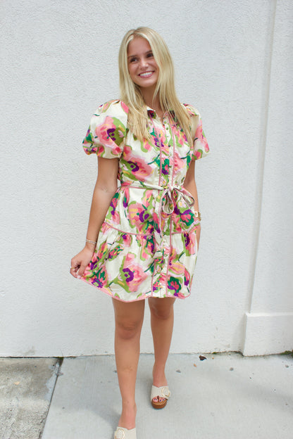 HERE AND THERE TIE DRESS