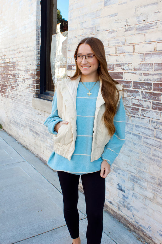 SNOW ON THE BEACH SWEATER