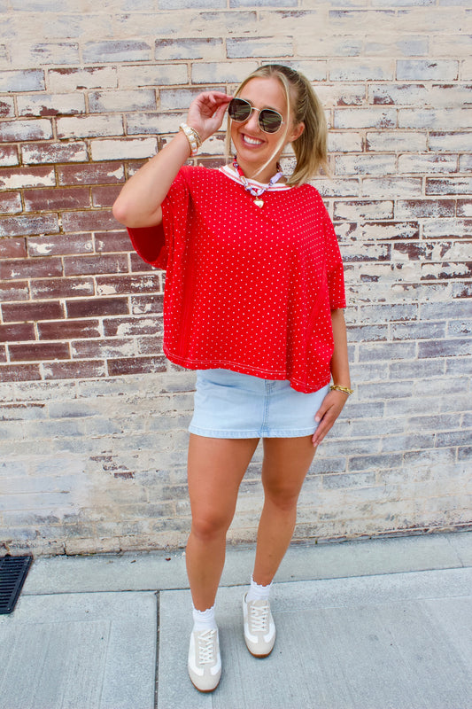 POLKA DOT SCUBA TOP