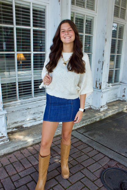 DENIM MINI SKIRT