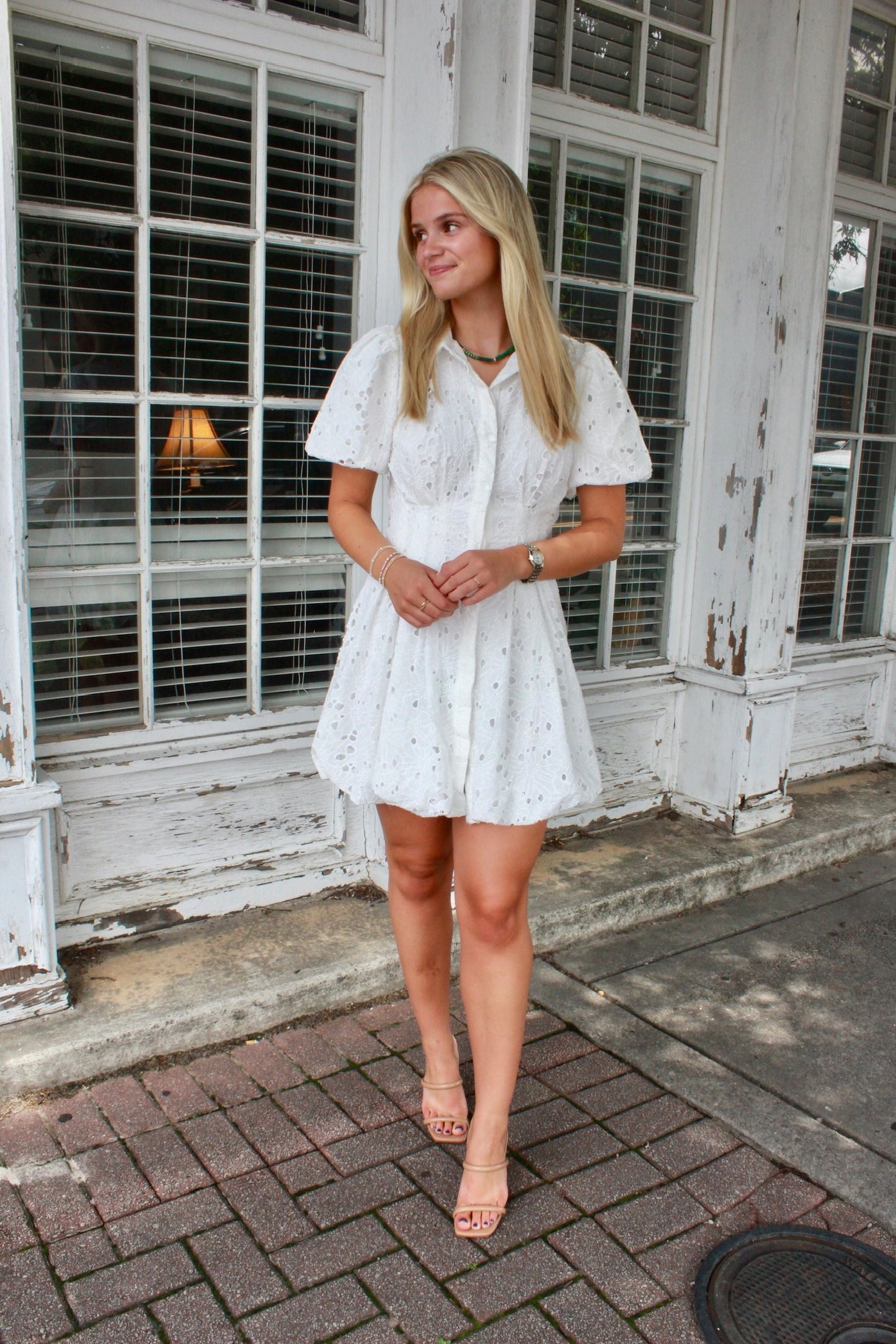 CANDI EYELET DRESS