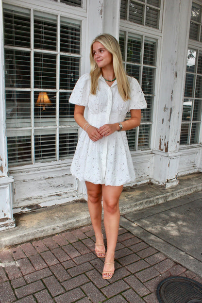 CANDI EYELET DRESS