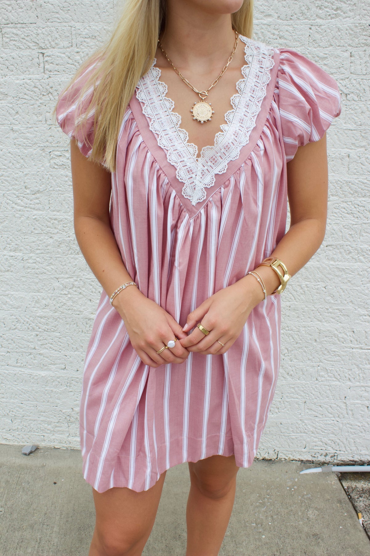 BABYDOLL STRIPED DRESS
