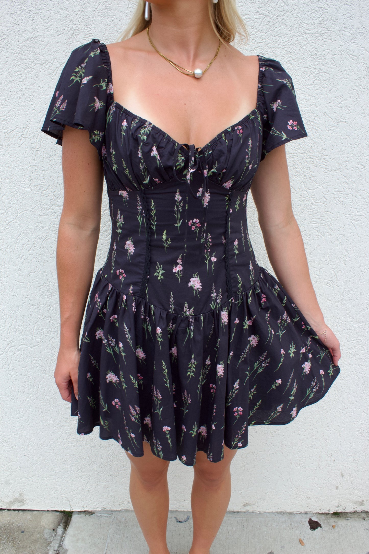 AFTER DARK FLORALS DRESS