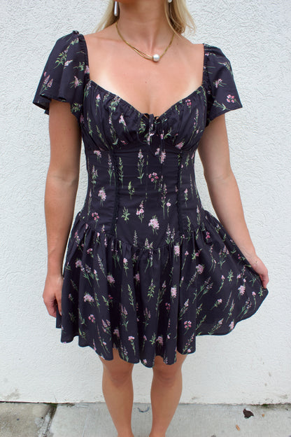AFTER DARK FLORALS DRESS