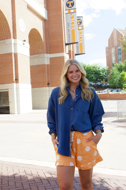 ** GAMEDAY RUFFLE SHORTS**