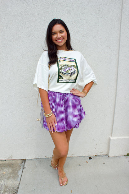 GINGHAM BUBBLE SKIRT
