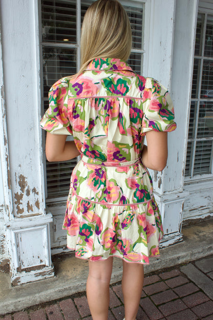 HERE AND THERE TIE DRESS