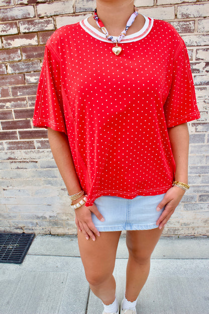 POLKA DOT SCUBA TOP