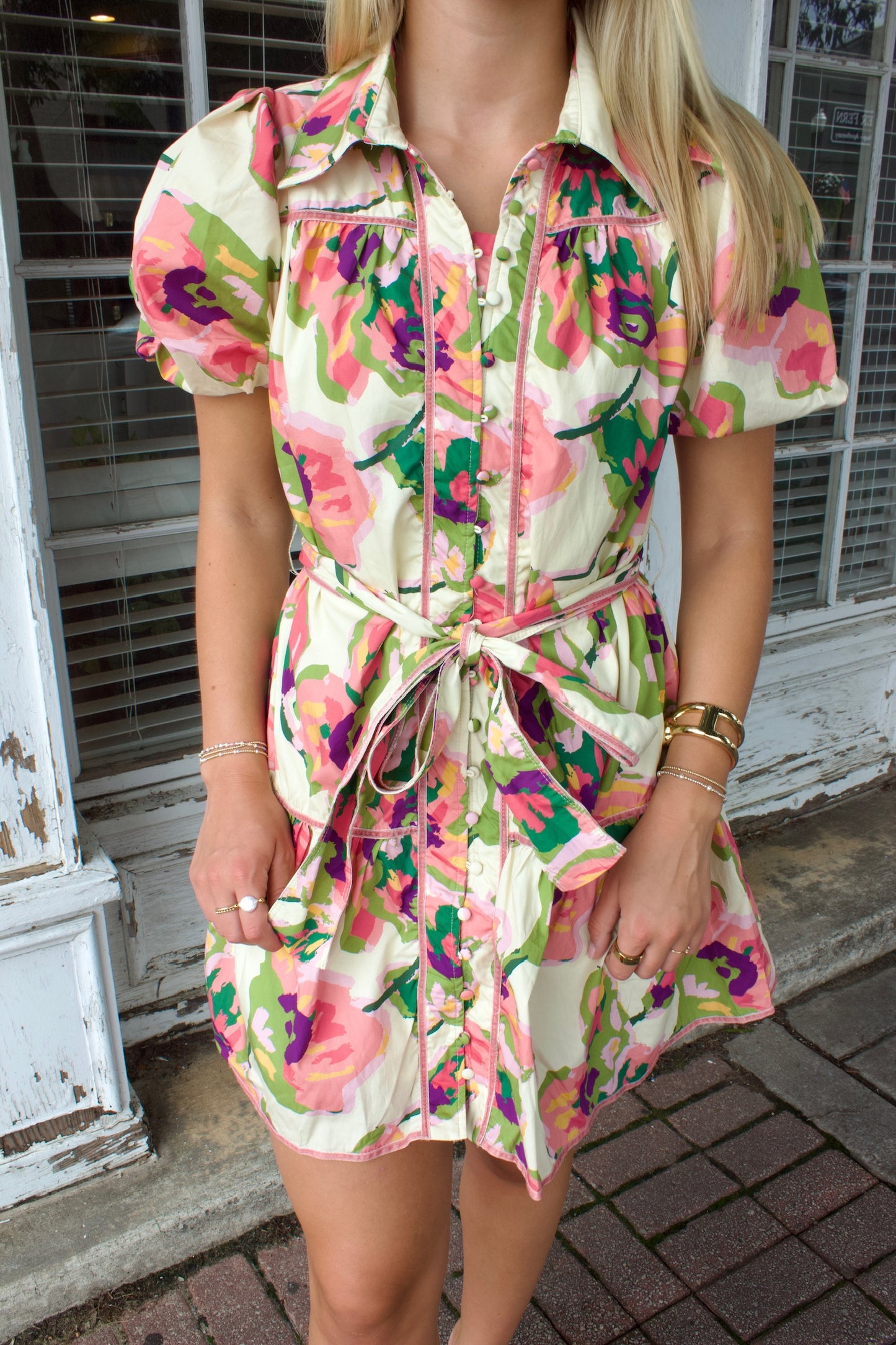 HERE AND THERE TIE DRESS