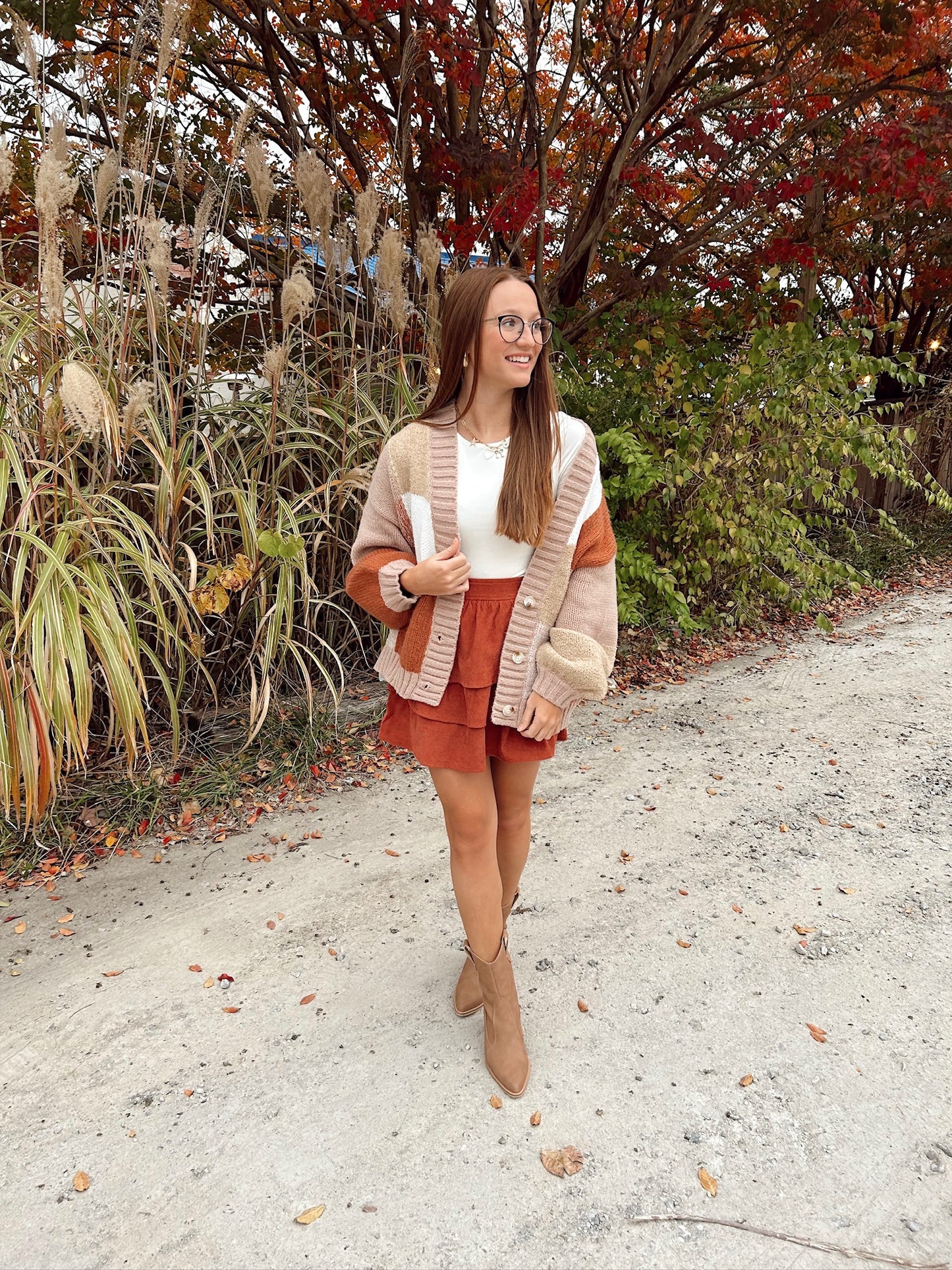 COLOR BLOCK CARDIGAN