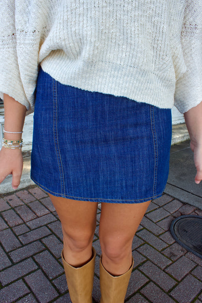 DENIM MINI SKIRT