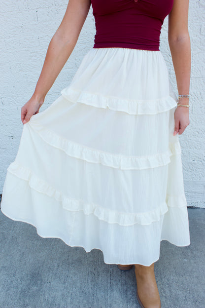 TIERED MAXI SKIRT