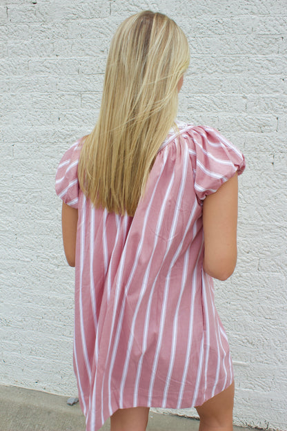 BABYDOLL STRIPED DRESS