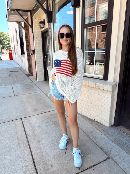 CROCHET FLAG SWEATER