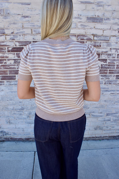 MAPLE AND CREAM SWEATER TOP