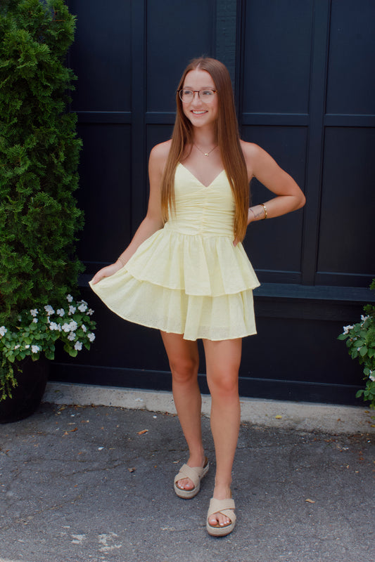 EYELET TIERED MINI