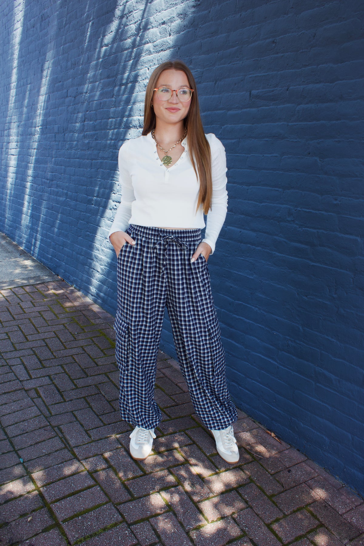 PATTY PLAID JOGGERS