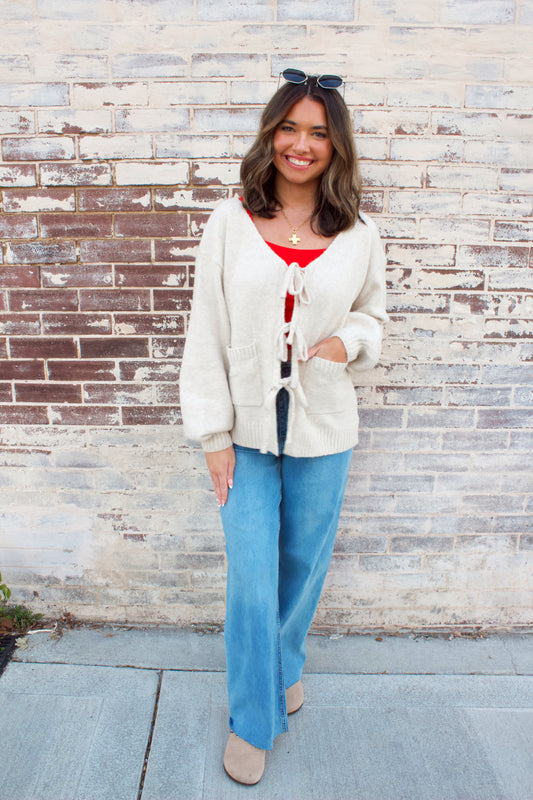 TIE FRONT CARDIGAN