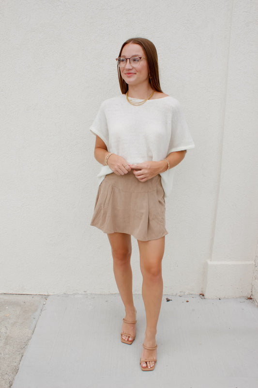 MOCHA WRAP SKORT