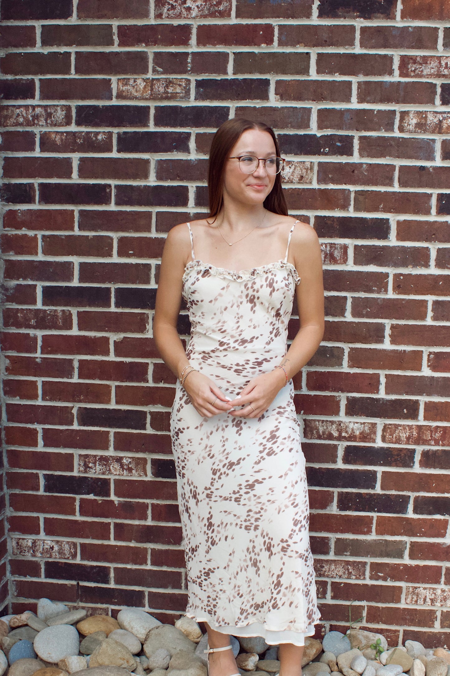 SPOTS AND RUFFLES MAXI