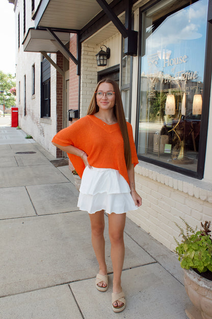 GAYLE SHORT SLEEVE SWEATER