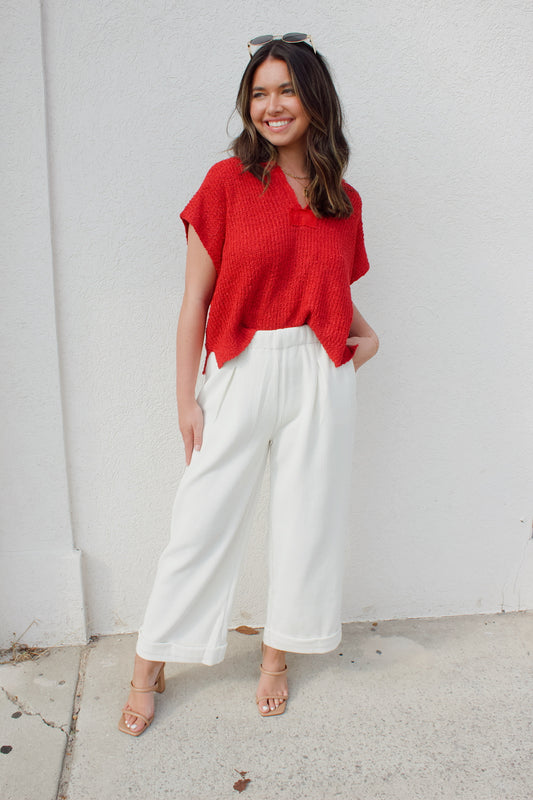 PATCH SLEEVELESS SWEATER