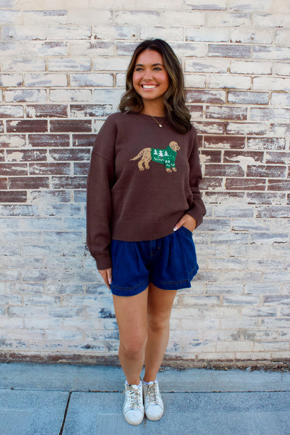 PUPPY FOR CHRISTMAS SWEATER